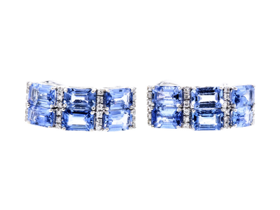 blue sapphire huggies